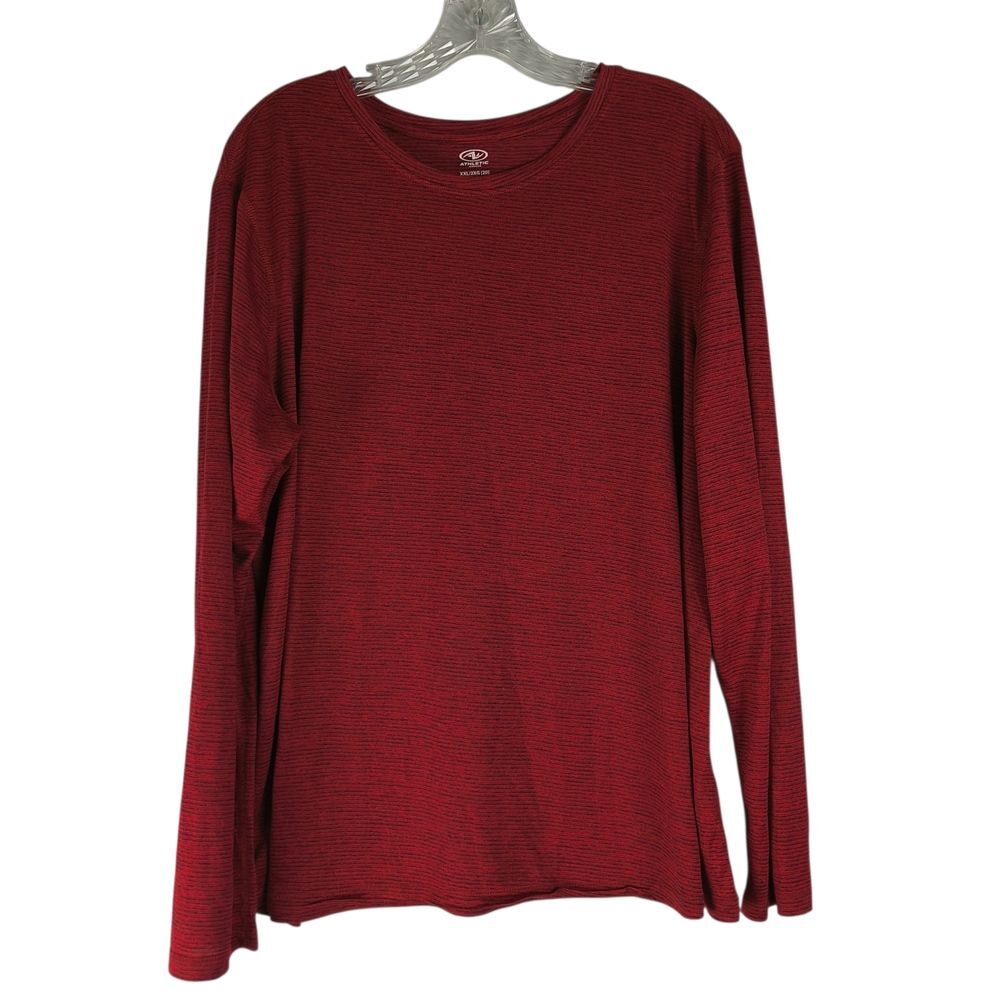 Athletic Works Shirt Women's XXL 20 Heathered Red Long Sleeve Athletic Top